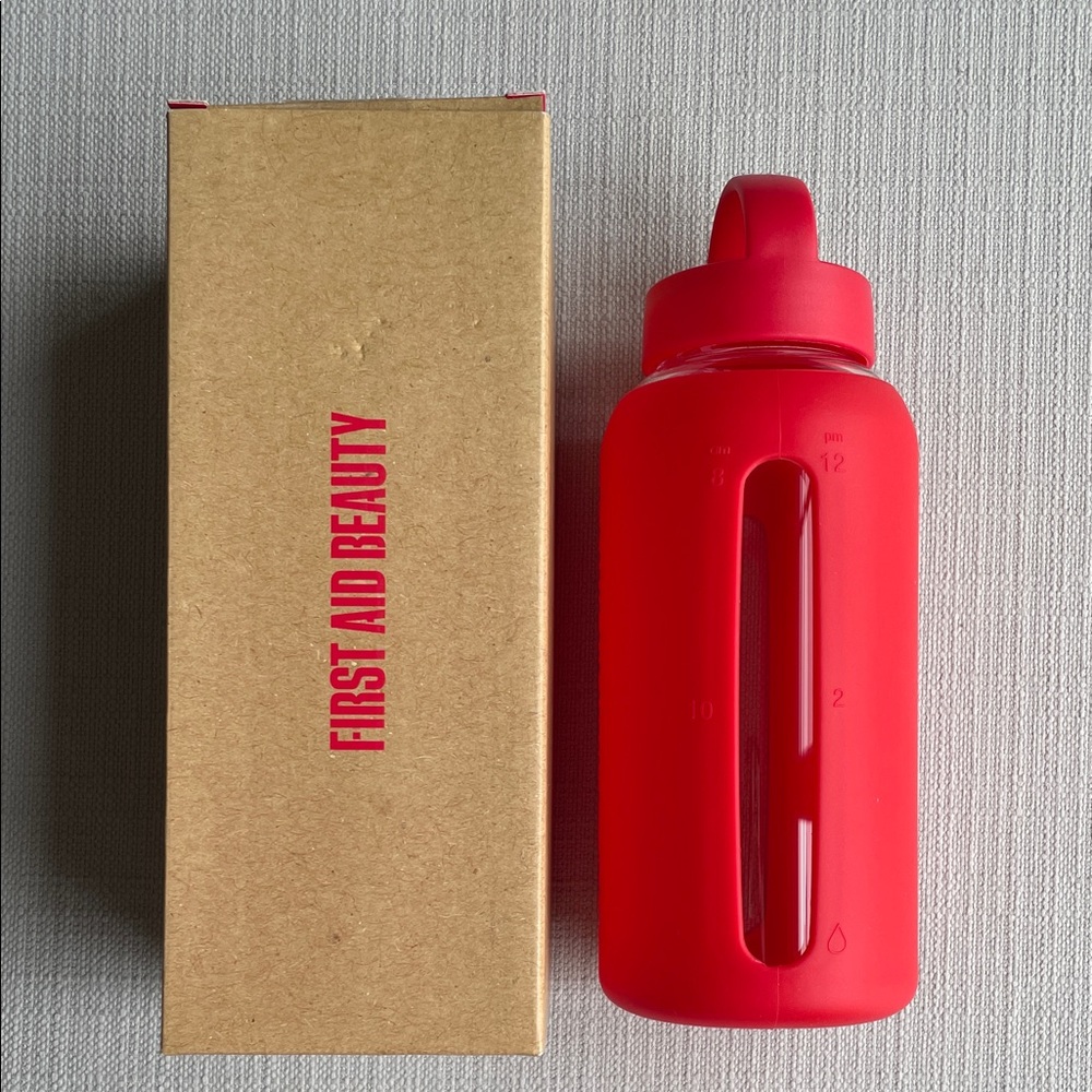 First Aid Beauty hydration water Bottle red new in box